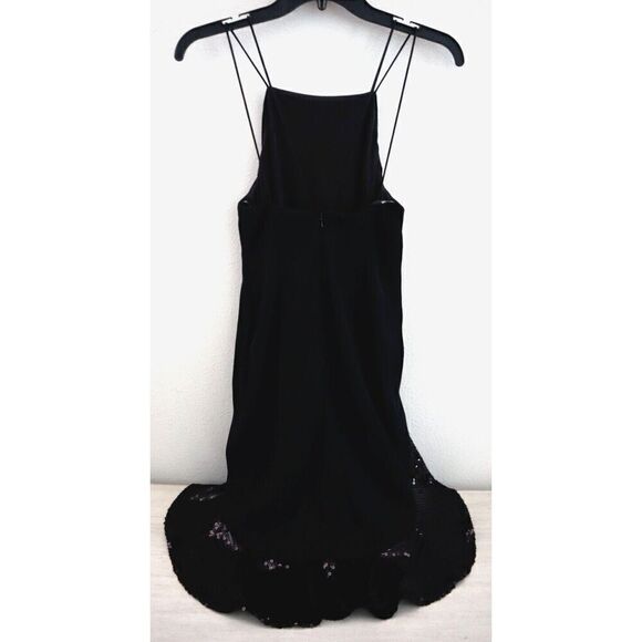 SHO x Tadashi Shoji Women's Sz 00 Black Asymmetrical Sequin Cocktail Dress - Picture 2 of 14